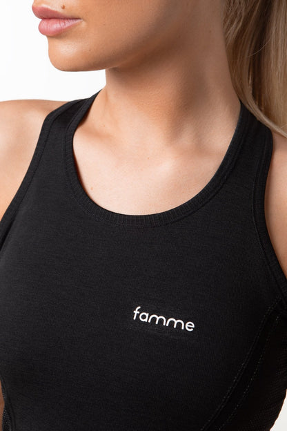 Tech Tank Top - Treningstopp for dame - Svart - Famme