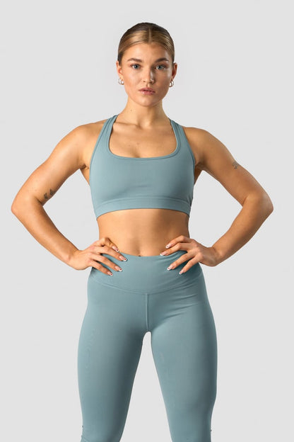 classic sports bra steel blue