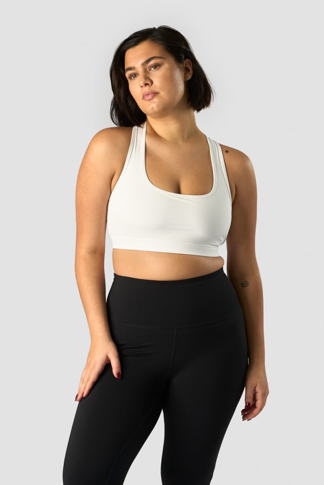 classic sports bra white