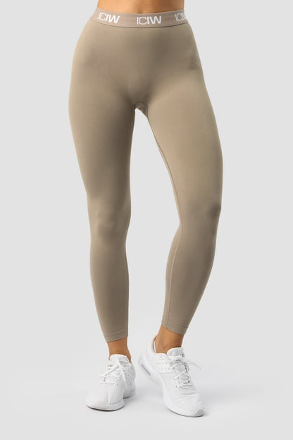 define seamless logo scrunch tights taupe