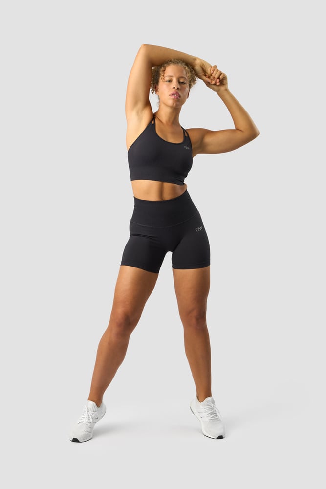 define seamless pocket shorts wmn dk graphite