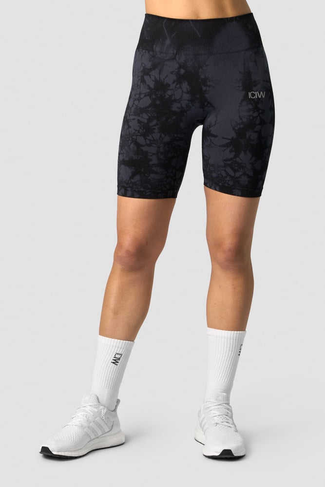 define seamless tie dye biker shorts midnight