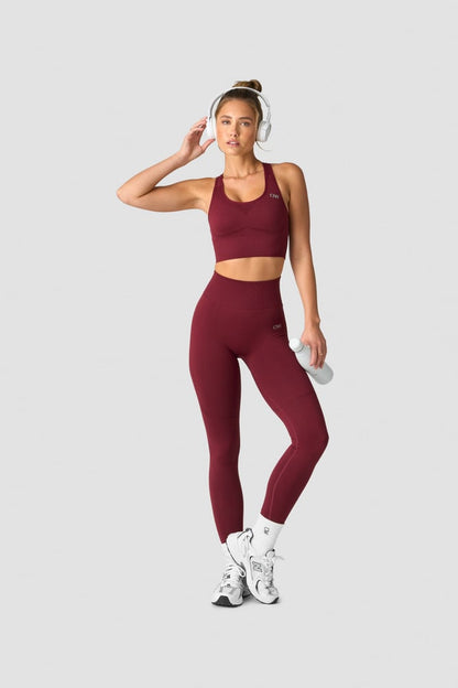 divine seamless sports bra burgundy