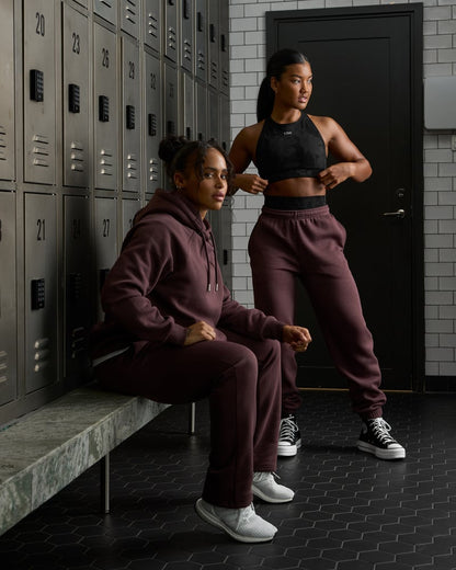 everyday straight leg sweatpants burgundy