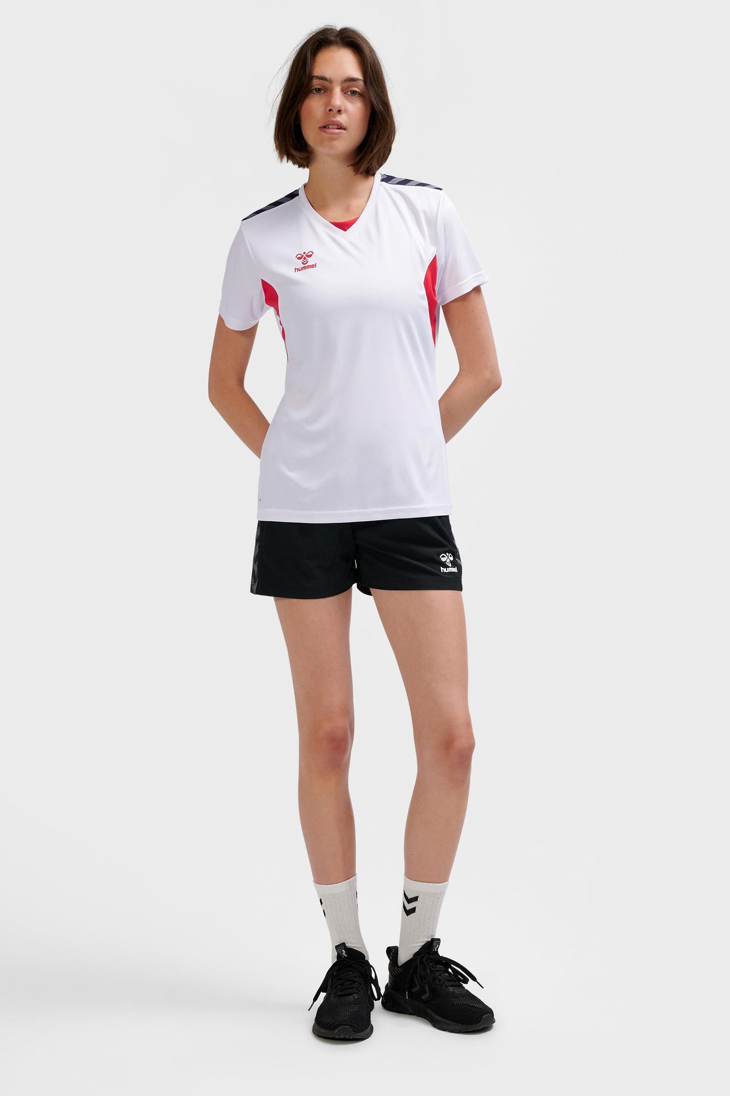 HUMMEL - Hmlauthentic Pl Jersey S/s Woman - White/true Red