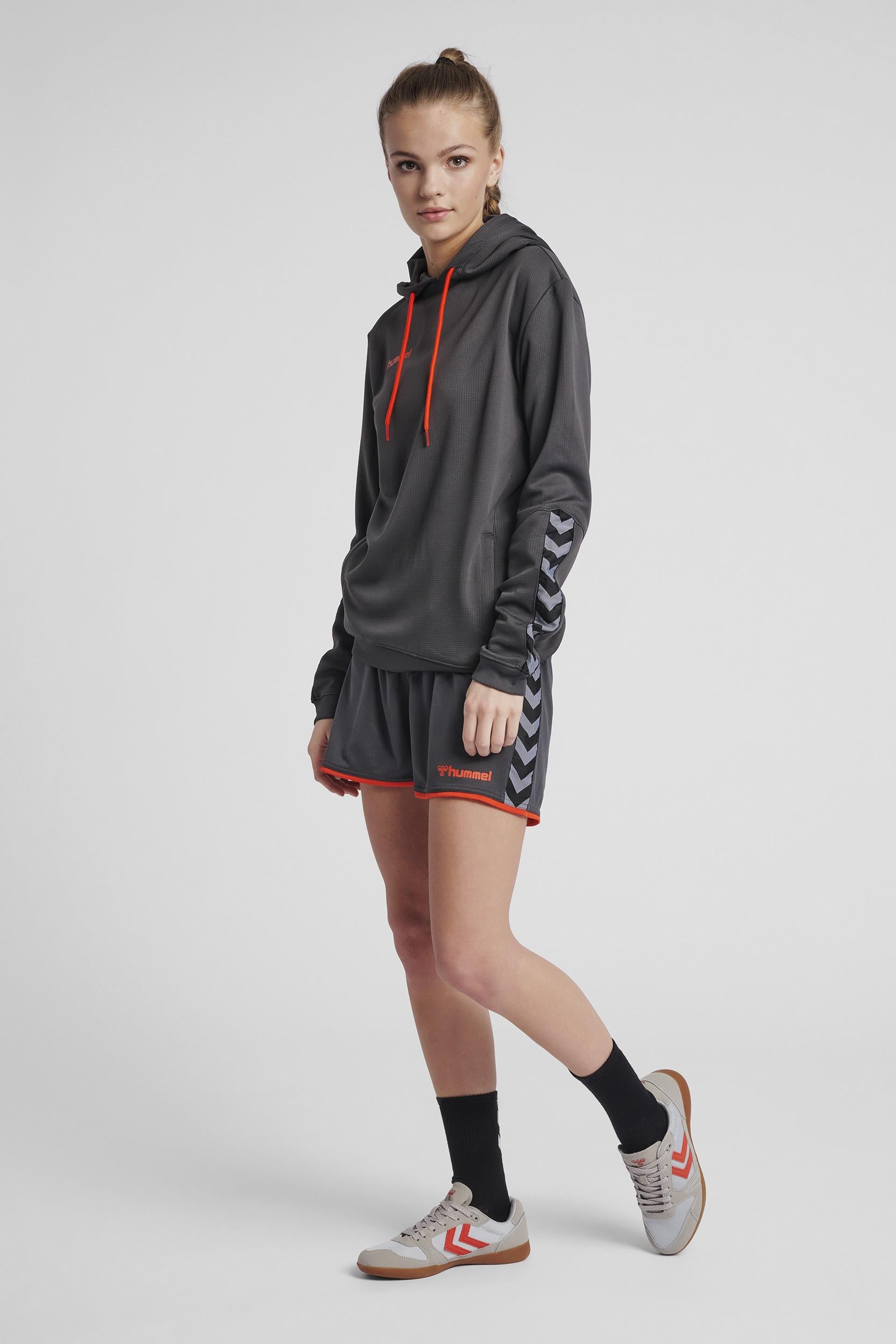 HUMMEL - Hmlauthentic Poly Hoodie Woman - Asphalt