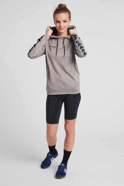 HUMMEL - Hmlauthentic Poly Hoodie Woman - Grey Melange