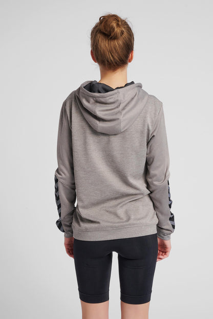 HUMMEL - Hmlauthentic Poly Hoodie Woman - Grey Melange