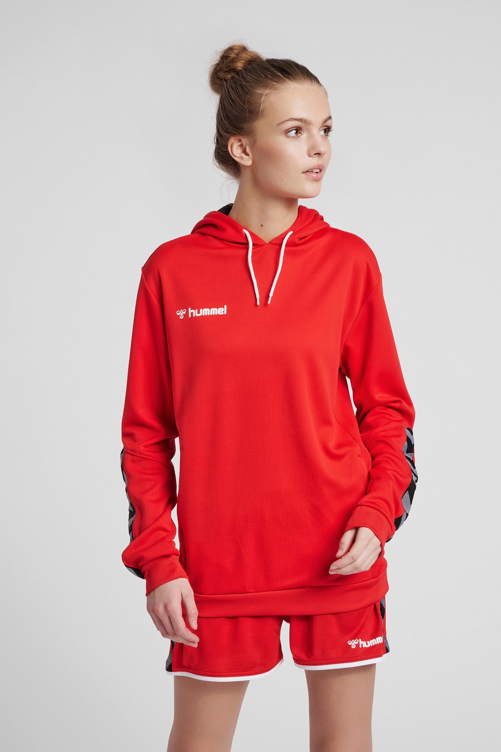 HUMMEL - Hmlauthentic Poly Hoodie Woman - True Red