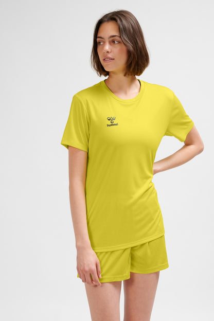 HUMMEL - Hmlessential Jersey S/s Woman - Blazing Yellow