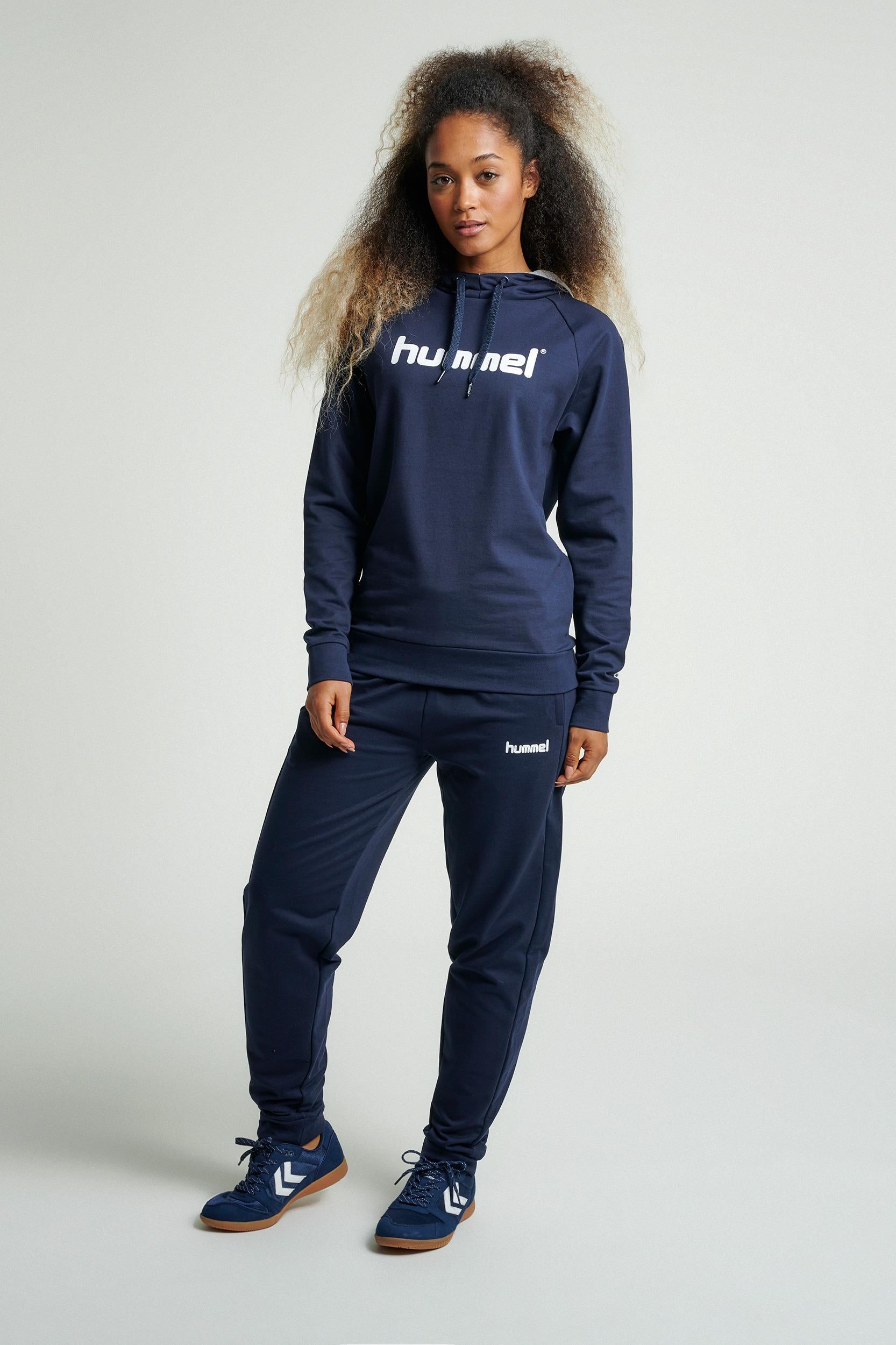 HUMMEL - Hmlgo Cotton Logo Hoodie Woman - Marine