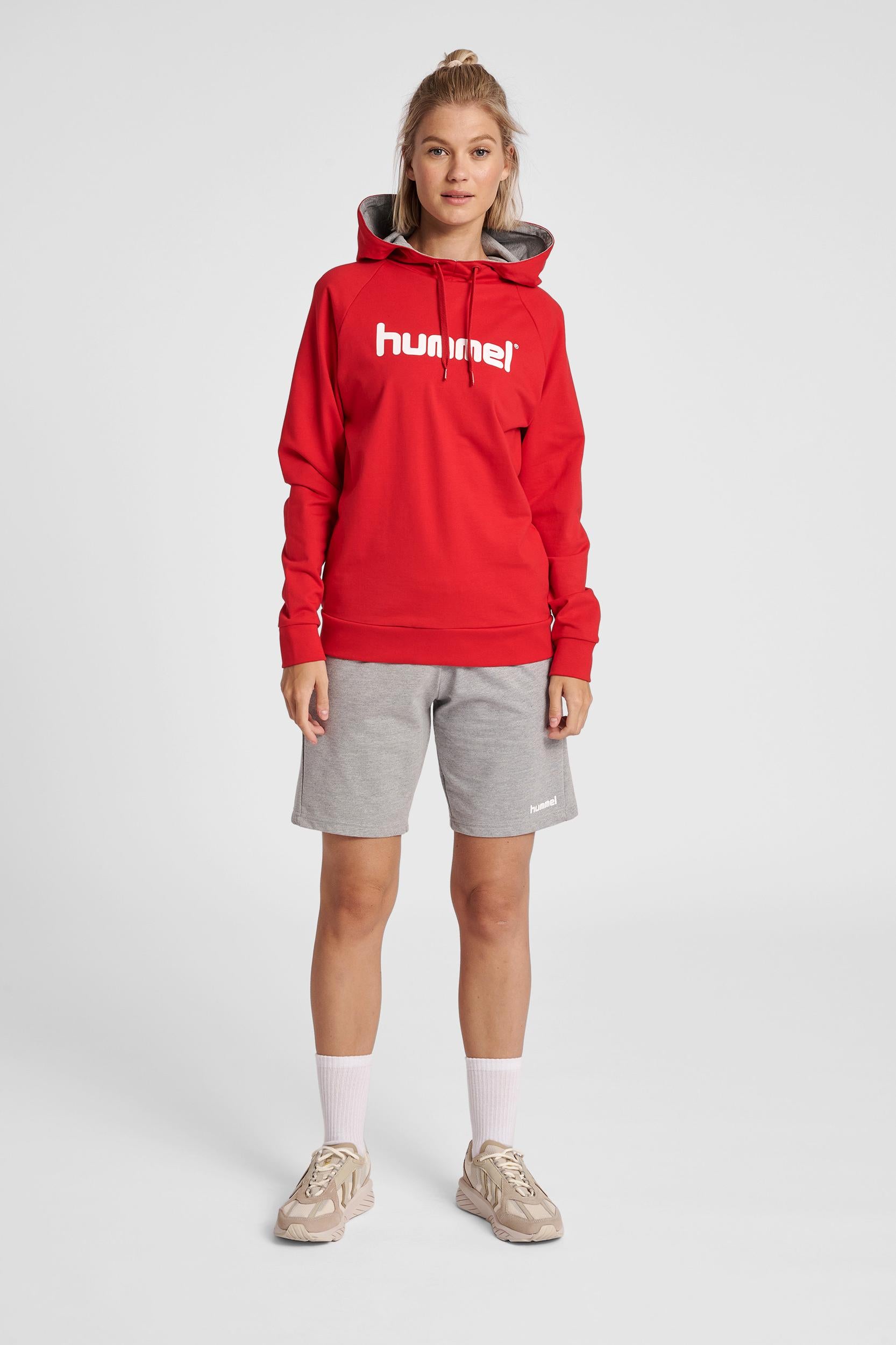 HUMMEL - Hmlgo Cotton Logo Hoodie Woman - True Red