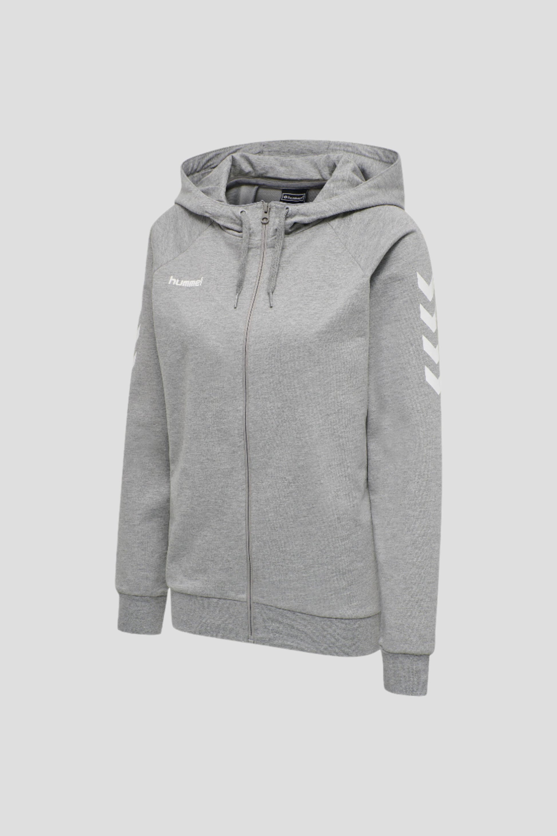 HUMMEL - Hmlgo Cotton Zip Hoodie Woman - Grey Melange