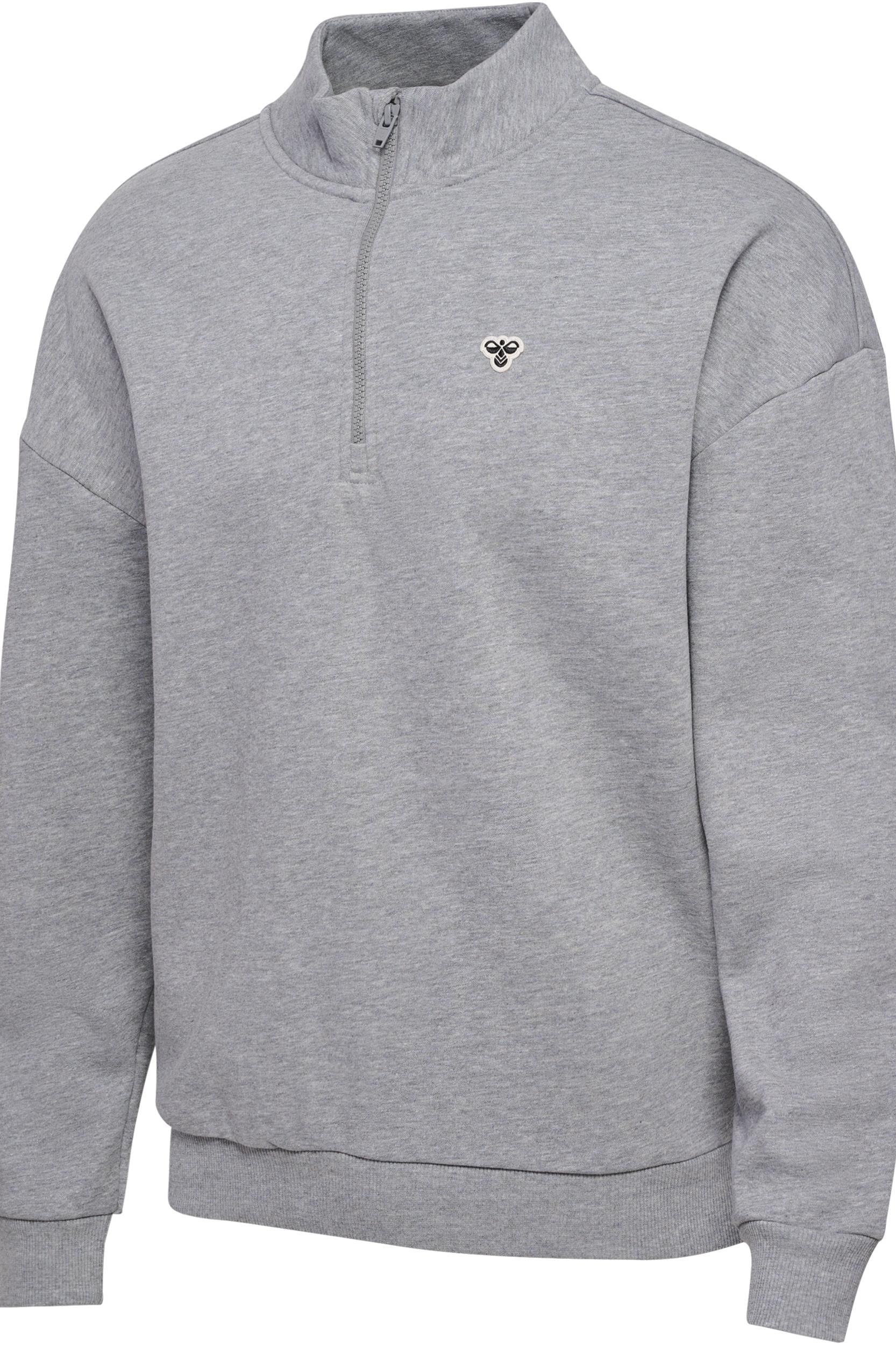 HUMMEL - Hmlloose Half Zip  Bee - Grey Melange