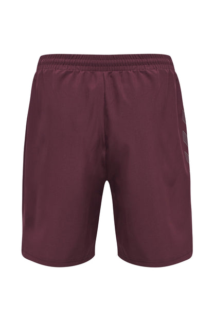 HUMMEL - Hmlmove Grid Woven Shorts - Grape Wine