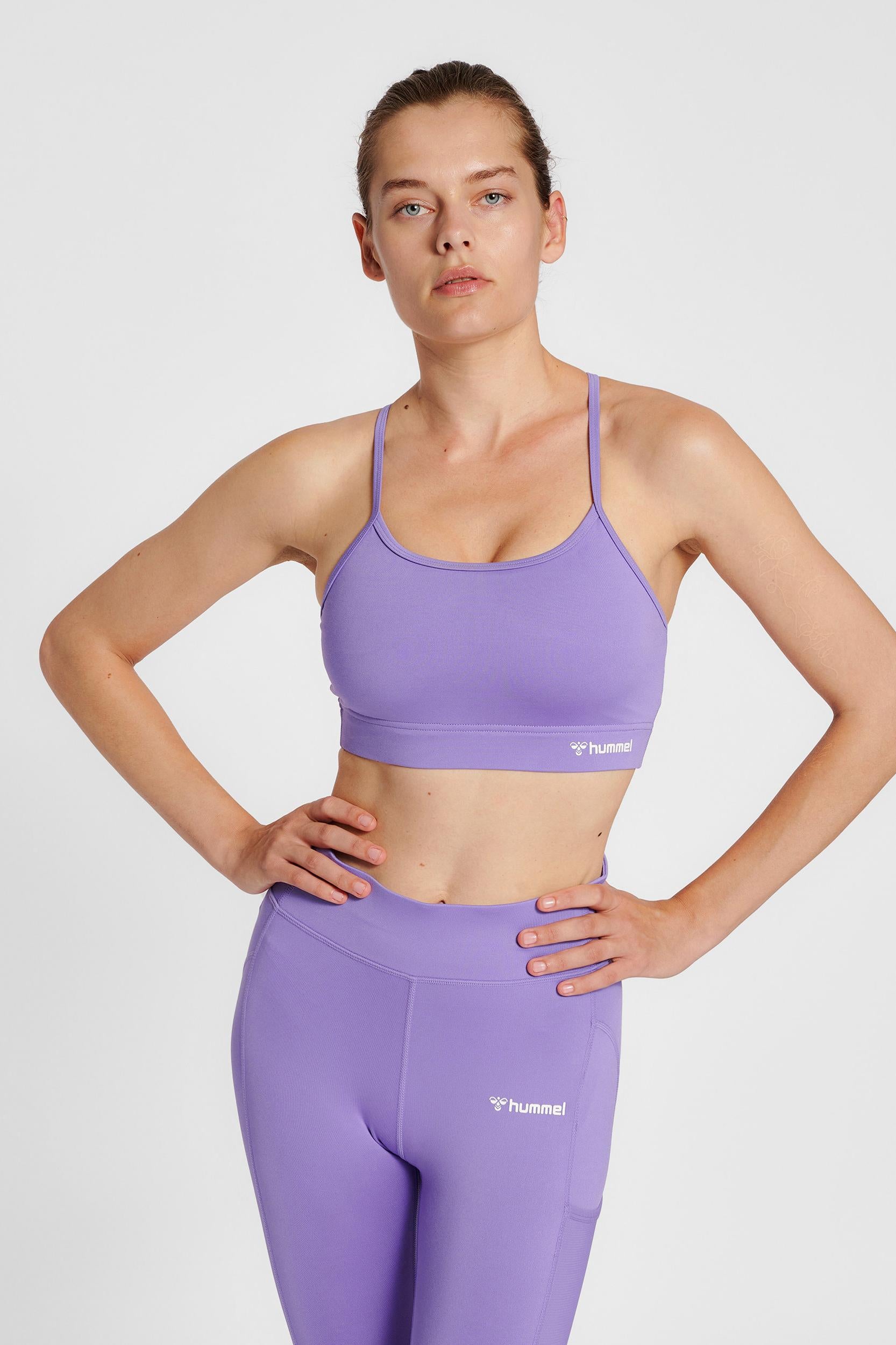 HUMMEL - Hmlmt Chipo Padded Sports Bra - Paisley Purple