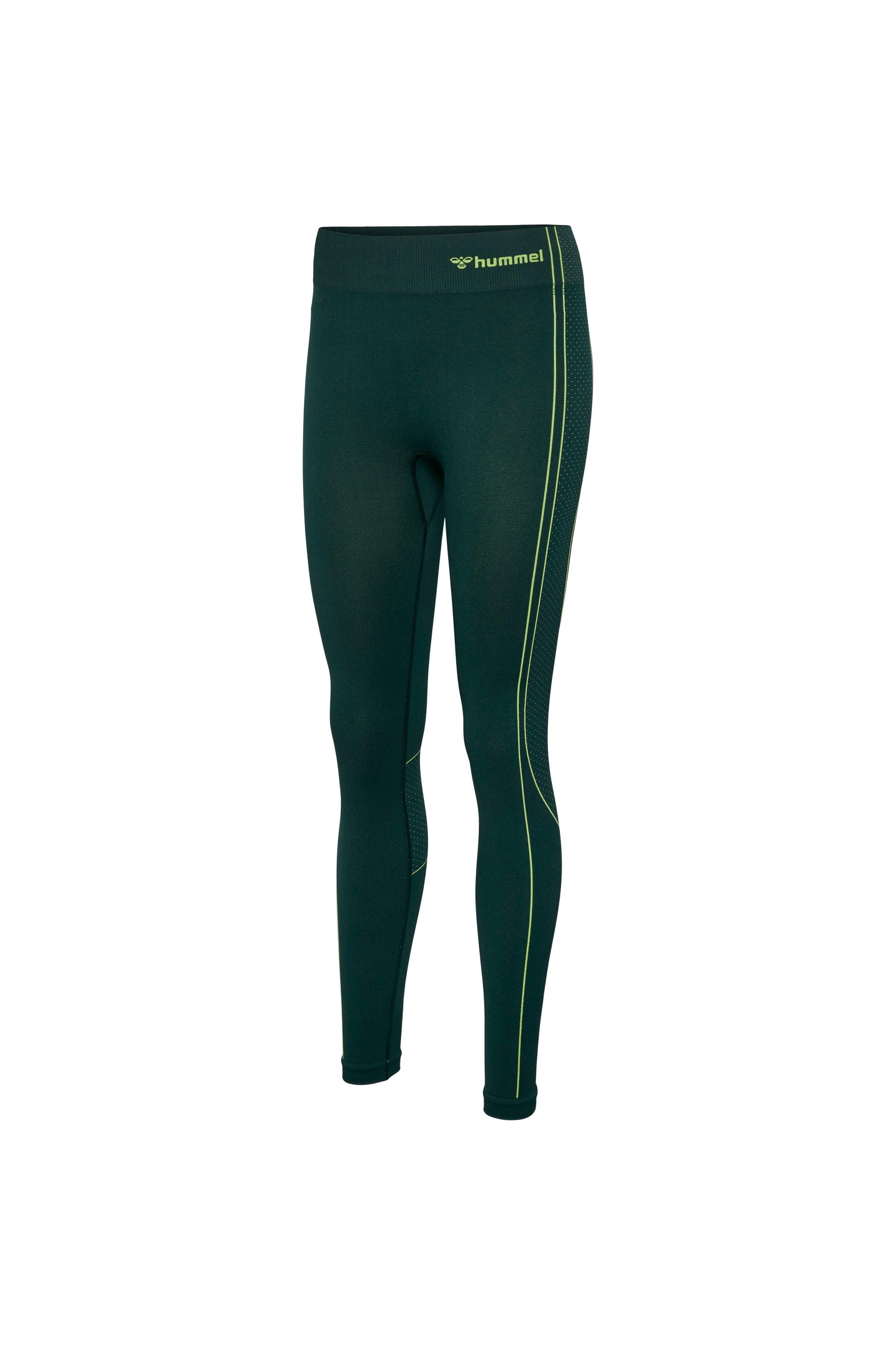 HUMMEL - Hmlmt Zone Seamless Mw Tights - Deep Teal/sulphur Spring