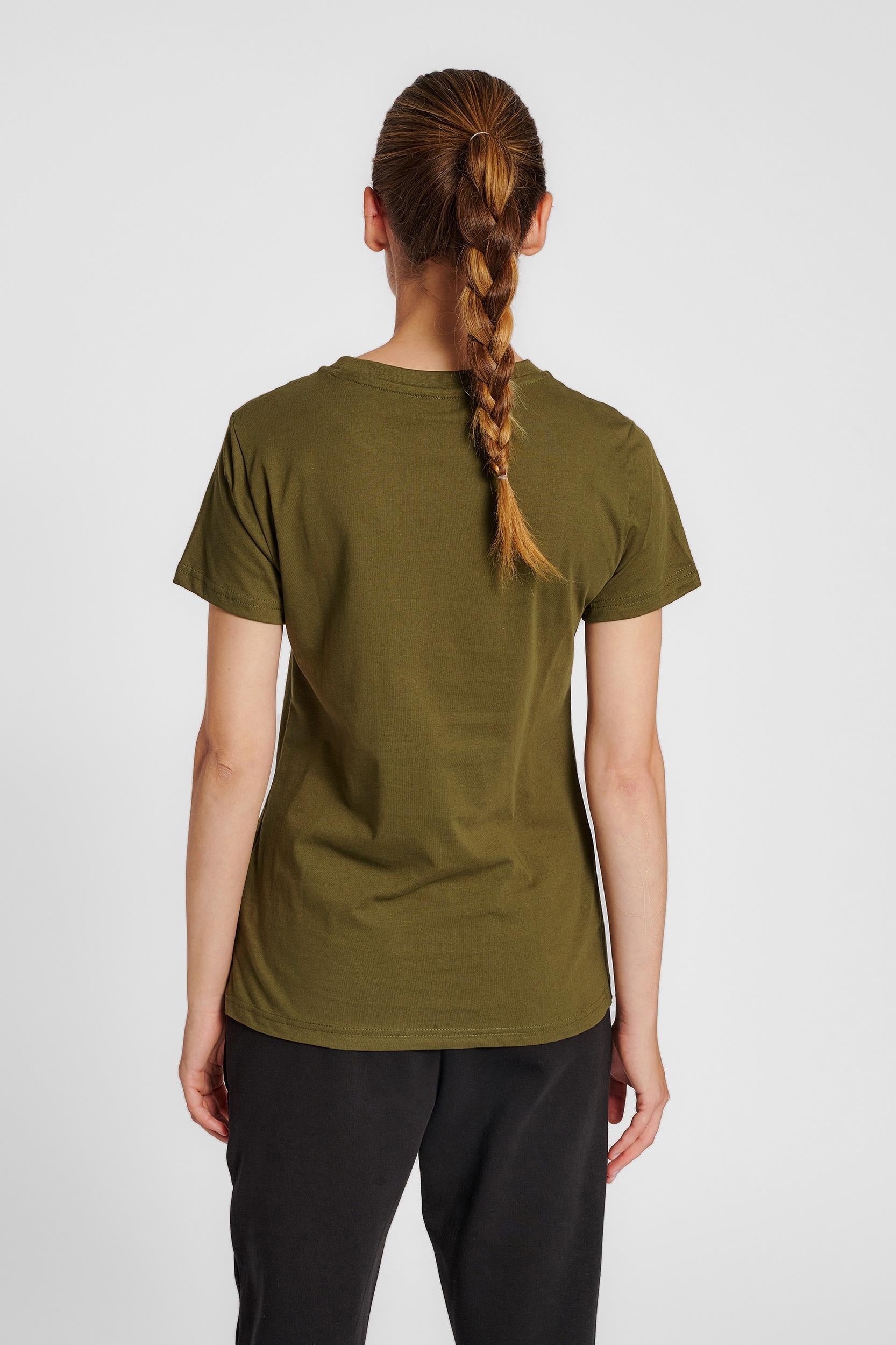 HUMMEL - Hmlred Basic T-shirt S/s Woman - Dark Olive