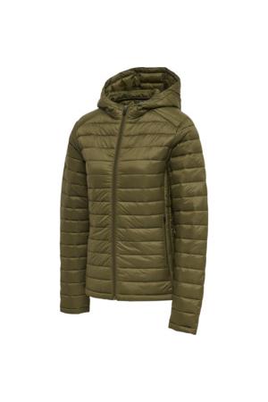 HUMMEL - Hmlred Quilted Hood Jacket Woman - Dark Olive