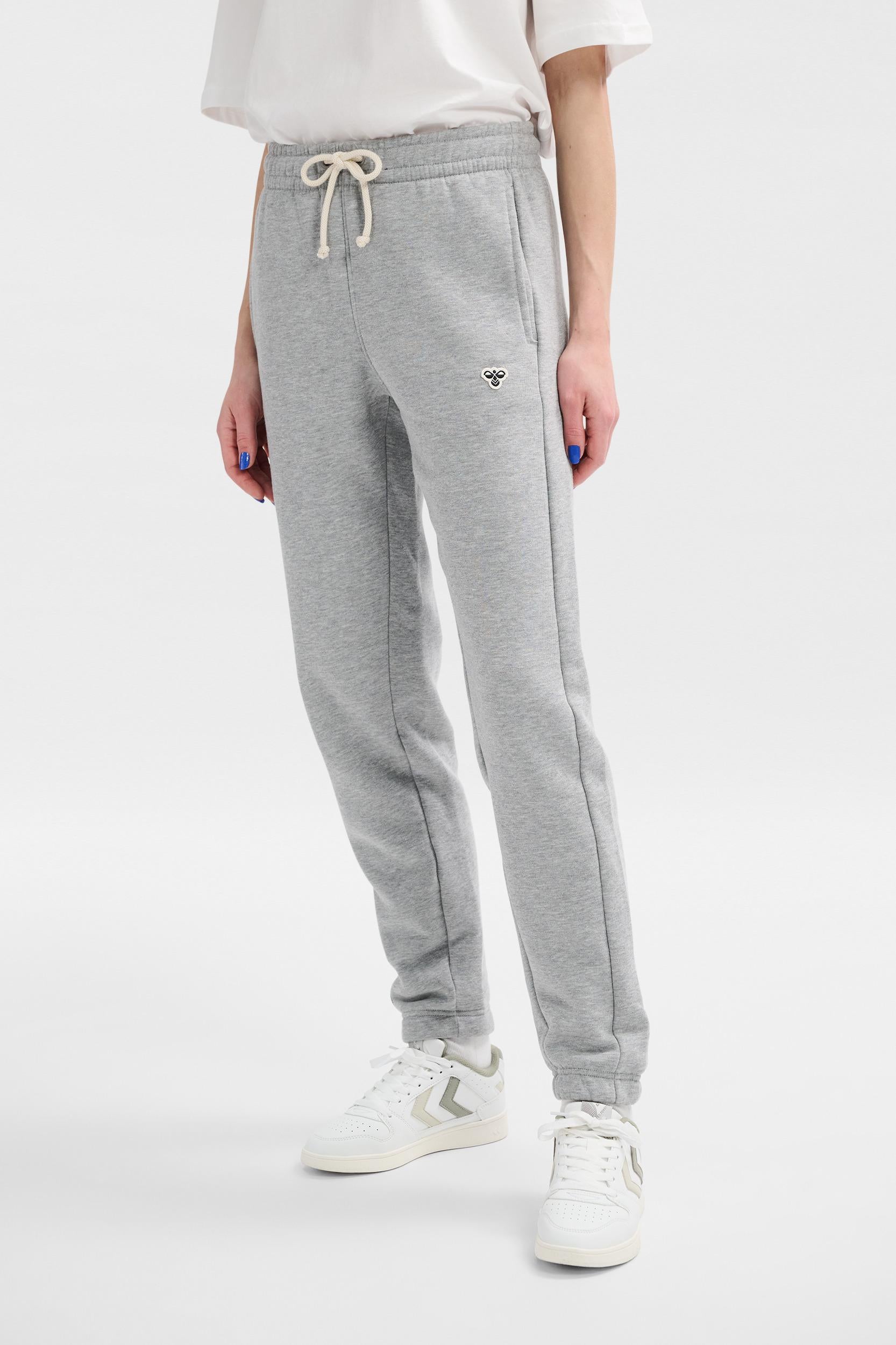 HUMMEL - Hmlregular Sweatpant Bee - Grey Melange