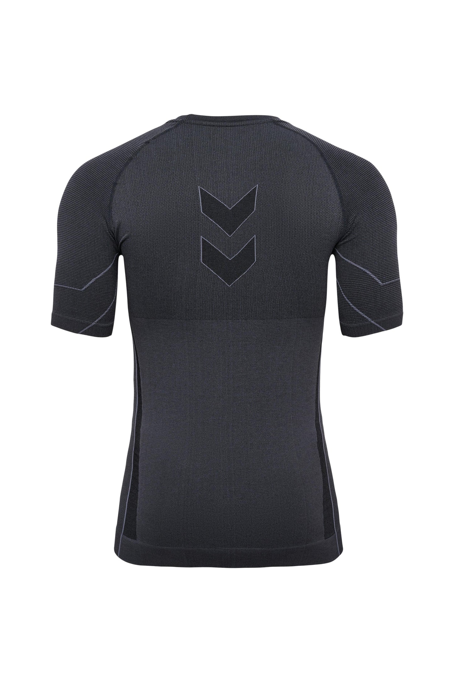 HUMMEL - Hmlte Mike Seamless T-shirt - Black/asphalt Melange