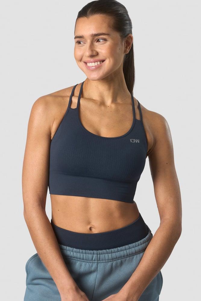 ICANIWILL - Ribbed Define Seamless Sports Bra - Dk Teal