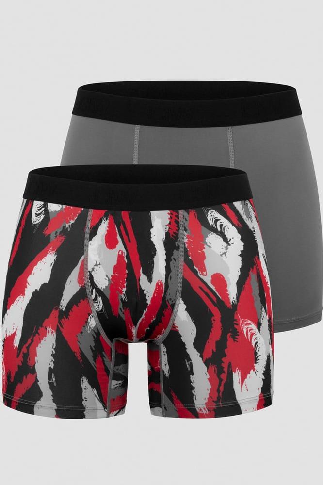 ICANIWILL - Sport Boxer 2-pack - Grey/Red