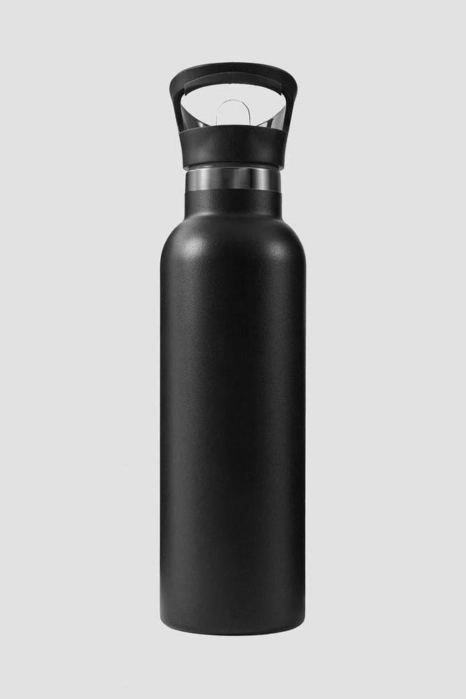 ICANIWILL - Stainless Steel Water Bottle Black W.  Logo 600ml - White