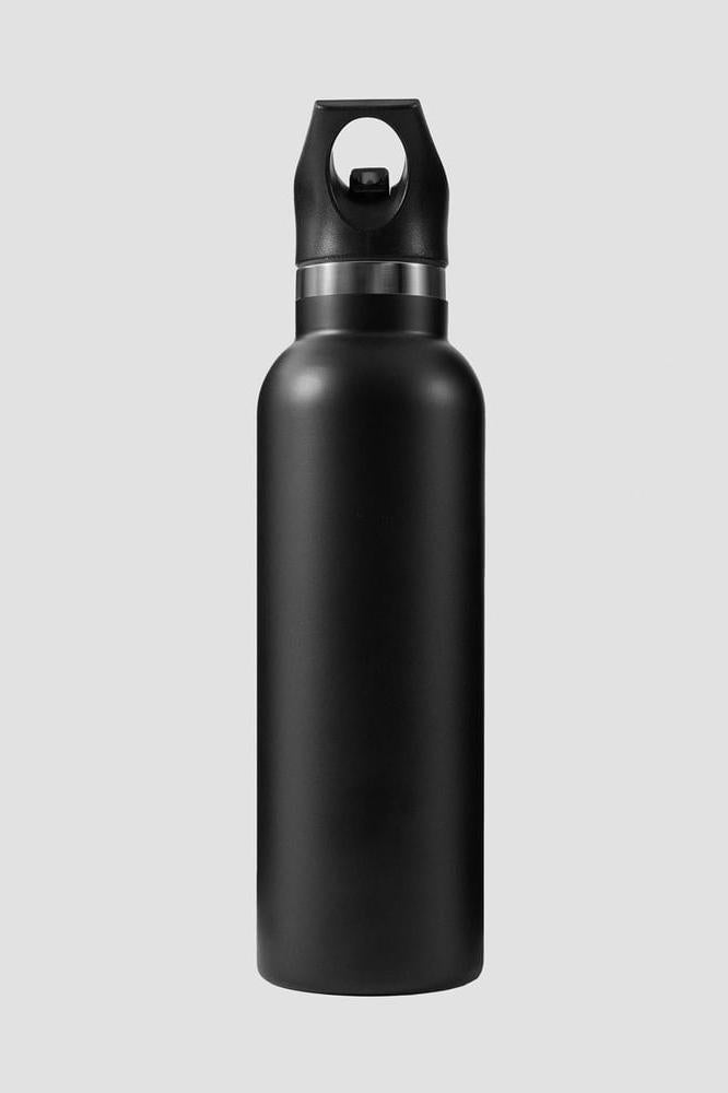 ICANIWILL - Stainless Steel Water Bottle  W.  Logo 600ml - Black