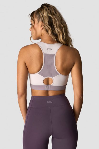 mirage sports bra light dusty purple