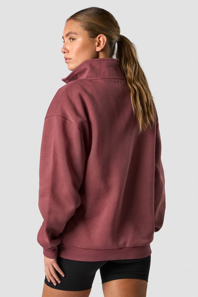 nimble 1/4 zip wild berry