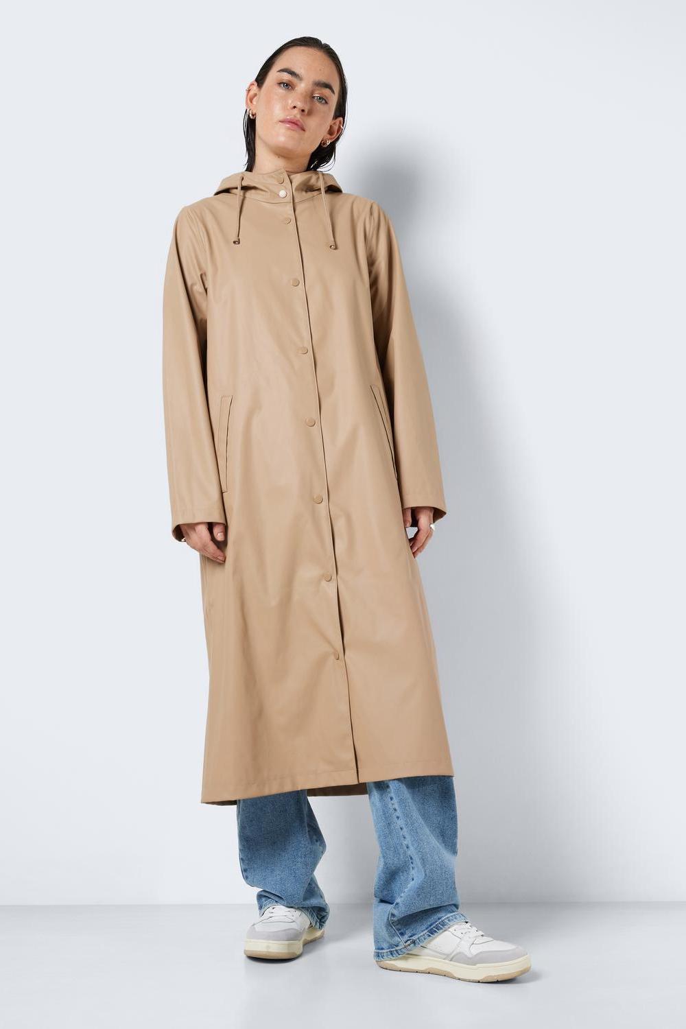 NOISY MAY - Sky L/s X-long A-line Raincoat - Brown