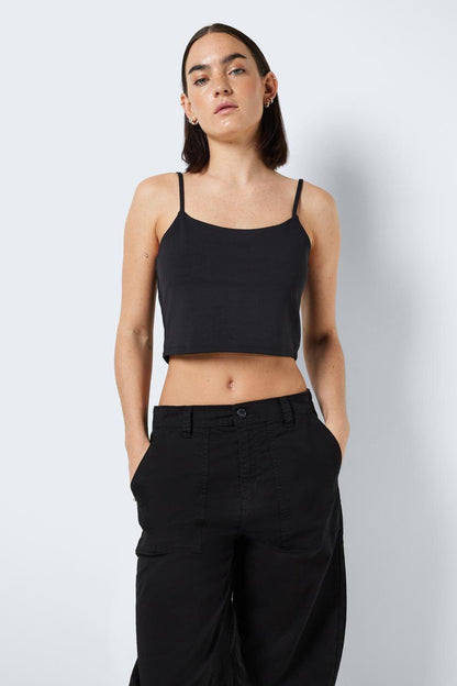 NOISY MAY - Teresa Cropped S/l Top - Black