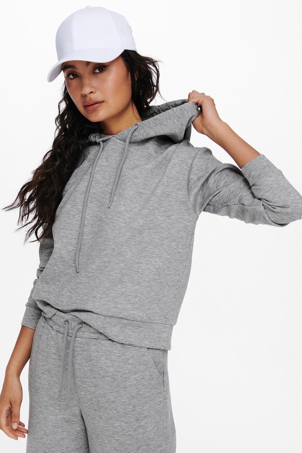 ONLYPLAY - Lounge Life Hood Ls Swt - Grey