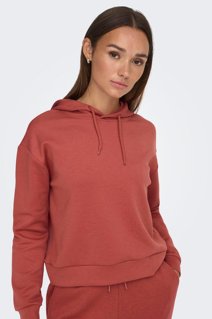 ONLYPLAY - Lounge Life Hood Ls Swt - Rose