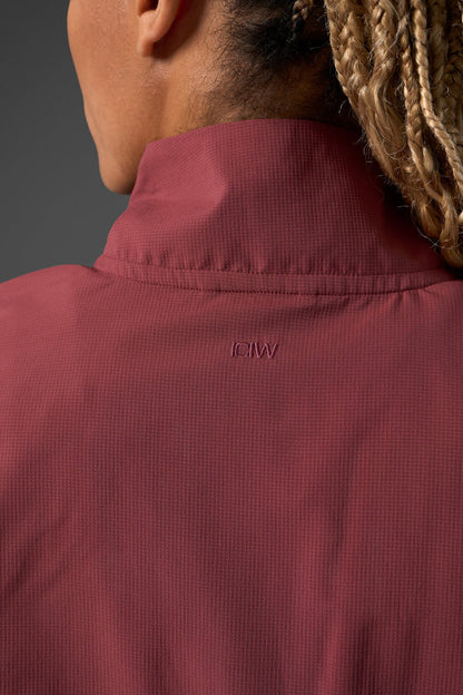 reboot cropped 1/4 zip brick red