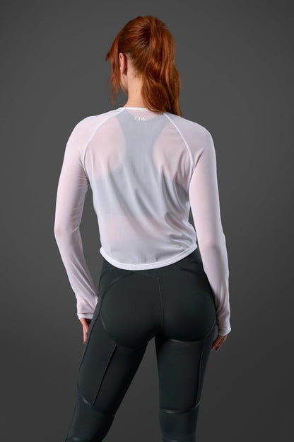 reboot mesh long sleeve white