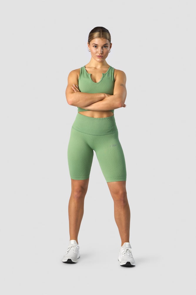 ribbed define seamless tank top light green