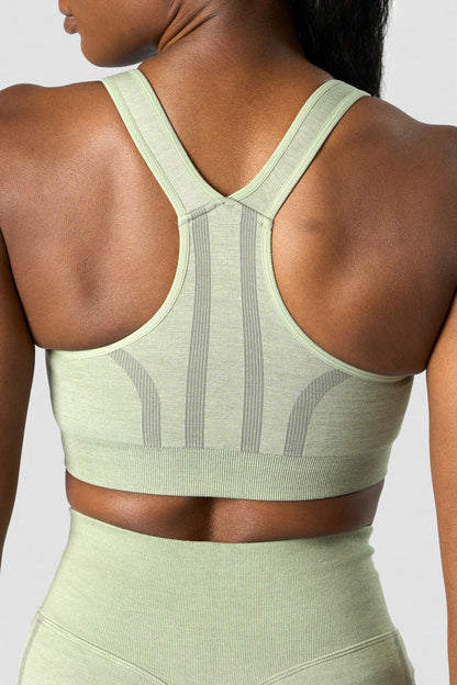 rush seamless sports bra sage green