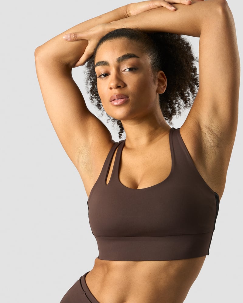 stance sports bra dark brown